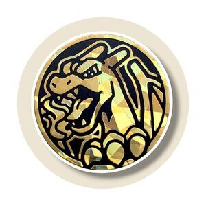Pokemon Collectible Flip Coin: Charizard, Gold Cracked Ice